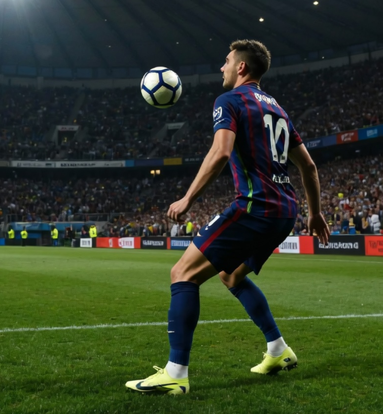 Jugador de fútbol en el campo