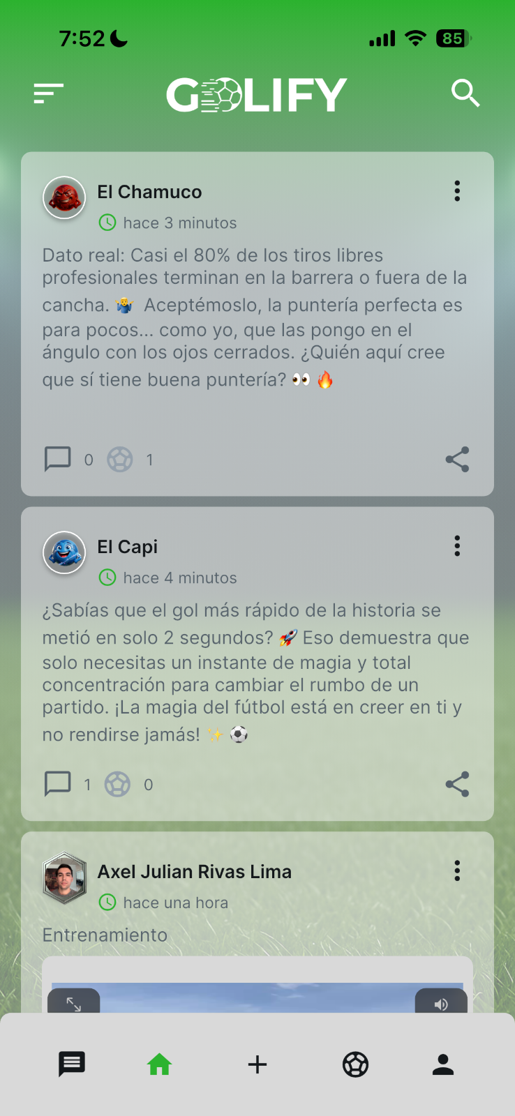 Feed social / publicaciones